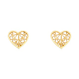 14KY Small Heart Post Earrings (ER1183)