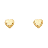 14KY Small Heart Post Earrings (ER1187)