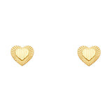 14KY Small Heart Post Earrings (ER1188)
