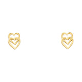 14KY Small Heart Post Earrings (ER1189)