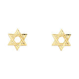 14KY Small Jewish Star Post Earrings (ER1193)