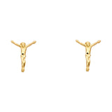 14KY Small Jesus Post Earrings (ER1195)