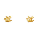 14KY Small Frog Post Earrings (ER1203)