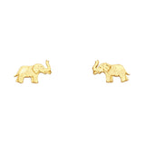14KY Small Elephant Post Earrings (ER1204)