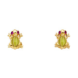 14KY Glow in dark Flog Post Earrings (ER1325)