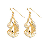 14K 2T Fancy Dangling Earrings (ER1546)