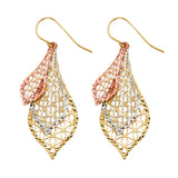 14K 3C Fancy Dangling Earrings (ER1547)