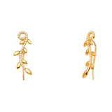 14KY Fancy Clip Style CZ Earrings (ER1583)