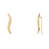 14KY Fancy Clip Style CZ Earrings (ER1584)