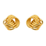 14KY Love Knot Earrings with Push Back (ER1639)
