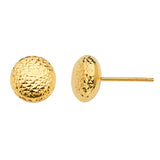 14KY DC Flat Round Ball Earrings with Push Back (ER1640)