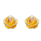 14K 3C Flow Earrings with Push Back (ER1668)