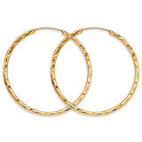 14KY 1.8mm Shiny DC Endless Hoop Earrings (35mm) (ER1740)