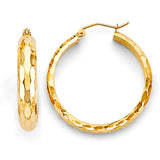 14KY Shiny DC Hoop Earrings (ER1765)