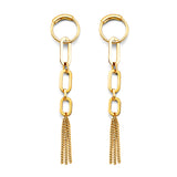 14KY Paperclip Hanging Earrings (ER1795)