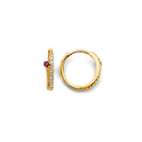14KY CZ Huggies Earrings (ER1847)