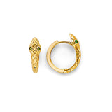 14KY CZ Snake Huggies Earrings (ER1867)