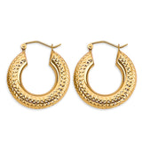 14KY 4.5mm DC Round Tube Hoop Earrings (ER1901)