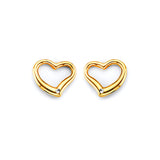 14KY CZ Heart Push Back Earrings (ER1933)