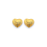 14KY DC Heart Push Back Earrings (ER1935)
