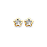 14K 2T DC Star Push Back Earrings (ER1939)