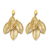 14KY Fancy DC Leaf Earrings (ER2006)