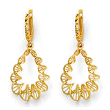 14KY Fancy Hanging Twist Earrings (ER2007)