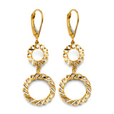 14KY Fancy Hanging Circle Earrings (ER2008)