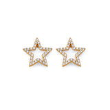 14KY CZ Star Push Back Earrings (ER2069)