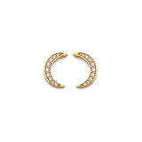 14KY CZ Moon Push Back Earrings (ER2074)
