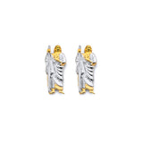 14K 2T St. Jude Push Back Earrings (ER2120)