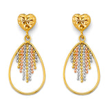 14K 3C DC Chandelier Hanging Earrings (ER2144)