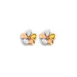 14K 3C Flower Push Back Earrings (ER2165)