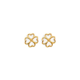 14KY Clover Push Back Earrings (ER2169)
