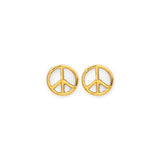 14KY Peace Push Back Earrings (ER2171)