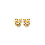 14KY CZ Owl Push Back Earrings (ER2172)