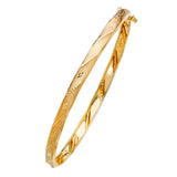 5mm Engraved Gold Bangle