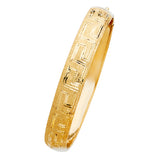 12mm Textured Gold Bangle