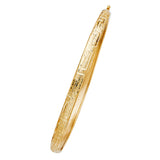 5mm Diamond-Cut Gold Bangle