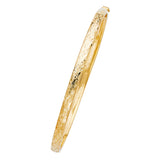 5mm Hammered Gold Bangle