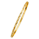 3mm Fine Diamond-Patterned Bangle