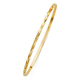 2mm Fine Diamond-Textured Bangle