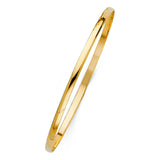 3mm Round Gold Bangle