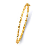 Thin Twisted Gold Bangle