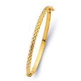 Gold and White Gold Thin Bangle