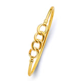 Gold Double Chain Link Bangle