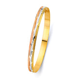 6mm Two-Tone Diamond Cut Bangle