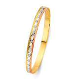 6mm Intricate Pattern Gold Bangle