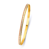 3.5mm Square Segment Pattern Bangle