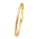 3.5mm Engraved Diamond Motif Bangle